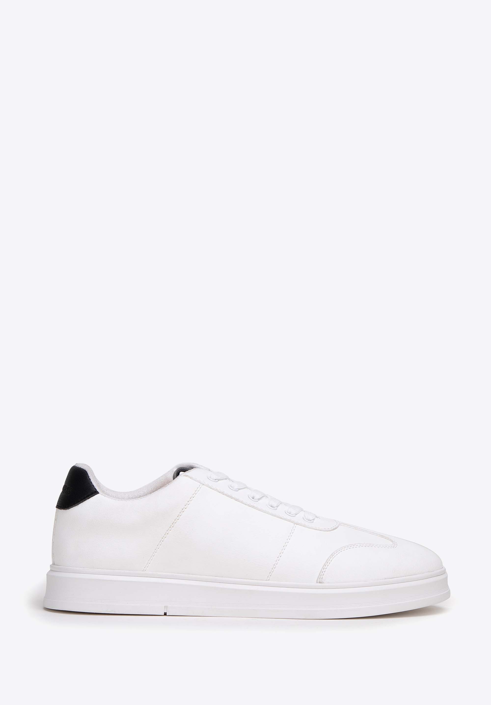 Męskie sneakersy z ekoskóry klasyczne białe