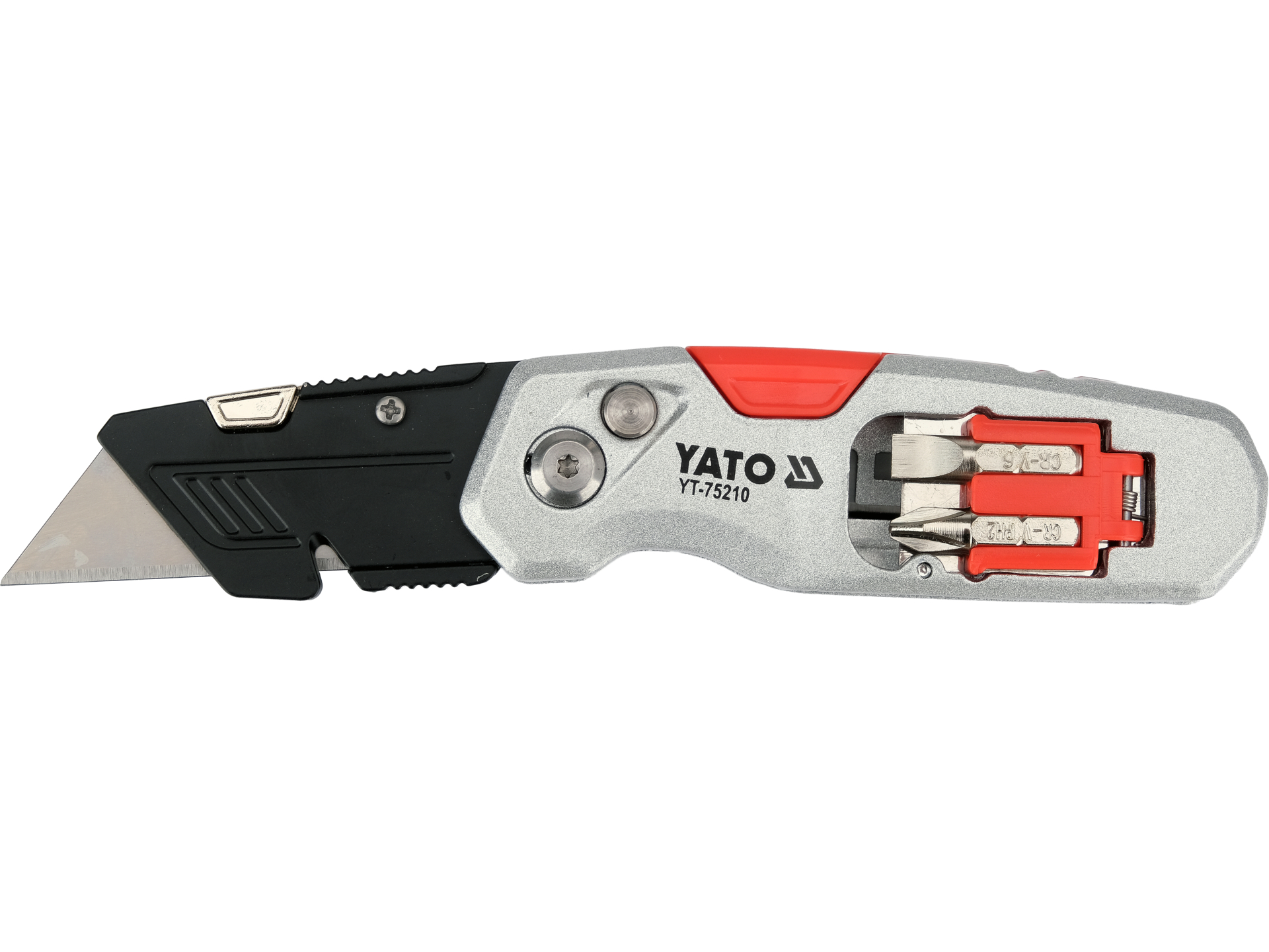 Nożyk z ostrzem trapezowym YATO wysuwany metalowy korpus YT-75210