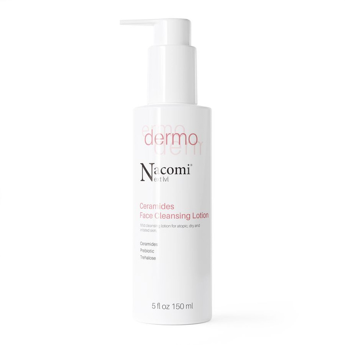 Nacomi Next Lvl Dermo Łagodna emulsja oczyszczająca do cery atopowej, suchej i podrażnionej, 150 ml