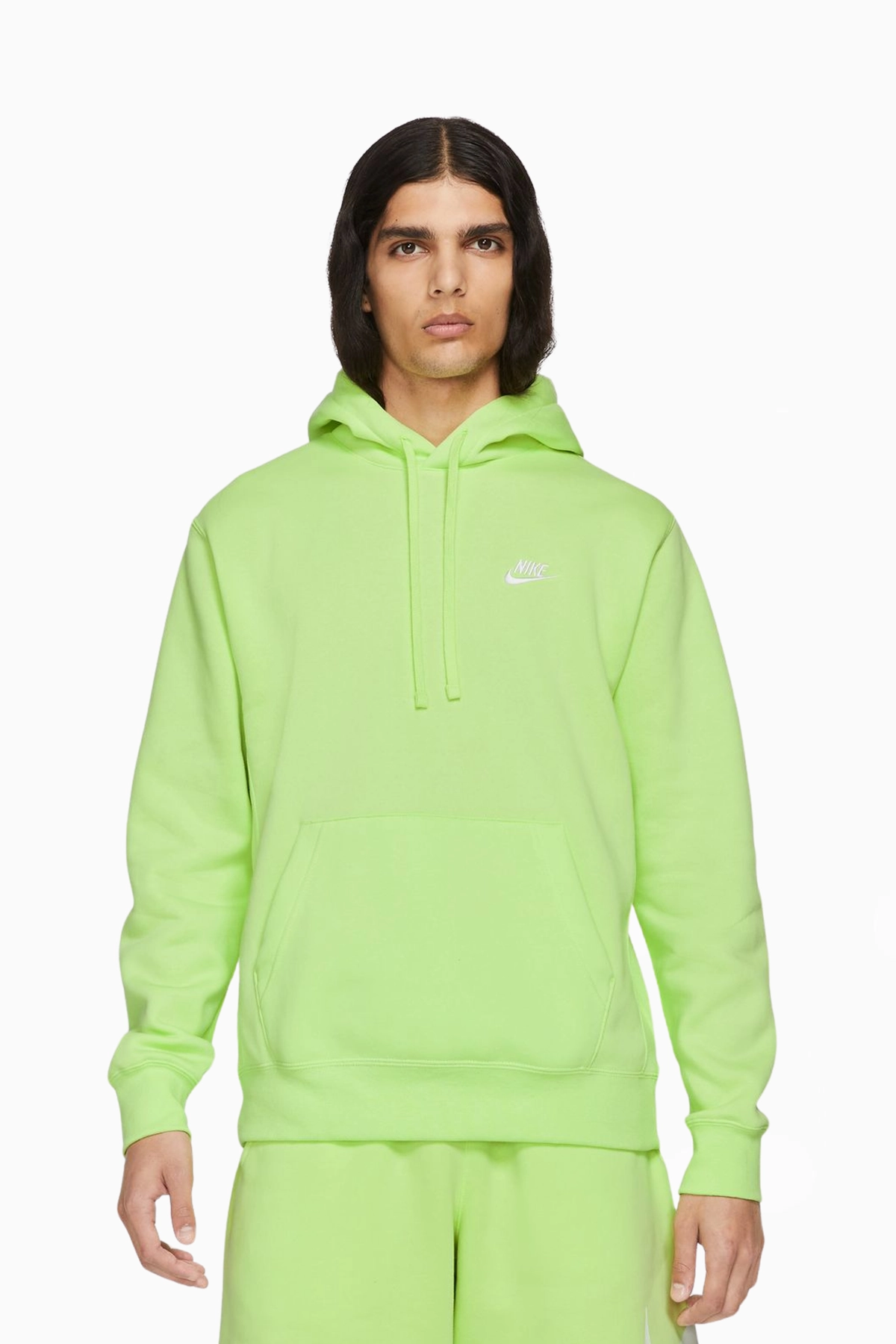 Bluza z kapturem Nike Sportswear Club Fleece - Limonkowy