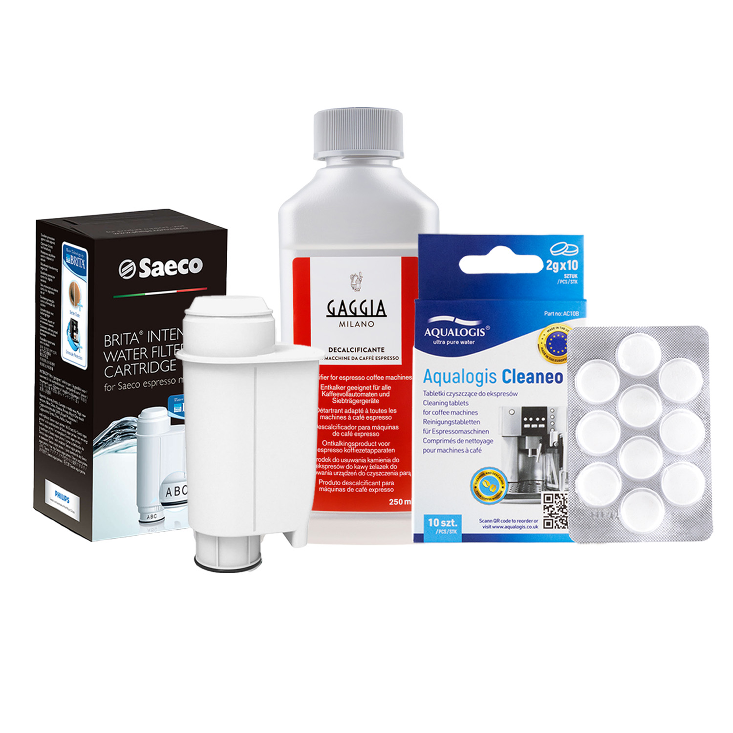 Odkamieniacz 250ml + Tabletki + Filtr Wody Do Ekspresu Saeco Intenza+