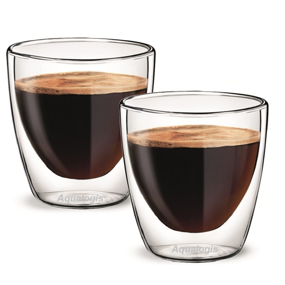 Aqualogis Szklanki Termiczne 80ml Do Kawy Espresso 2 szt