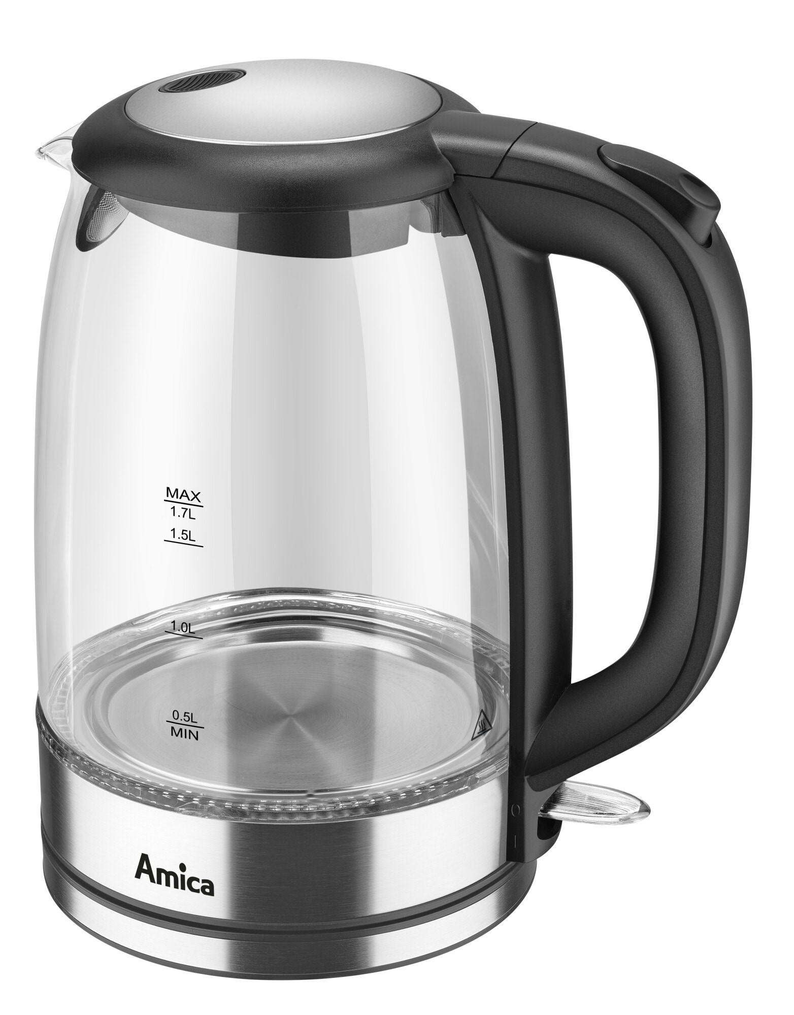 Czajnik Amica KD 2050G Przezroczysty, Czarny 1,7 l