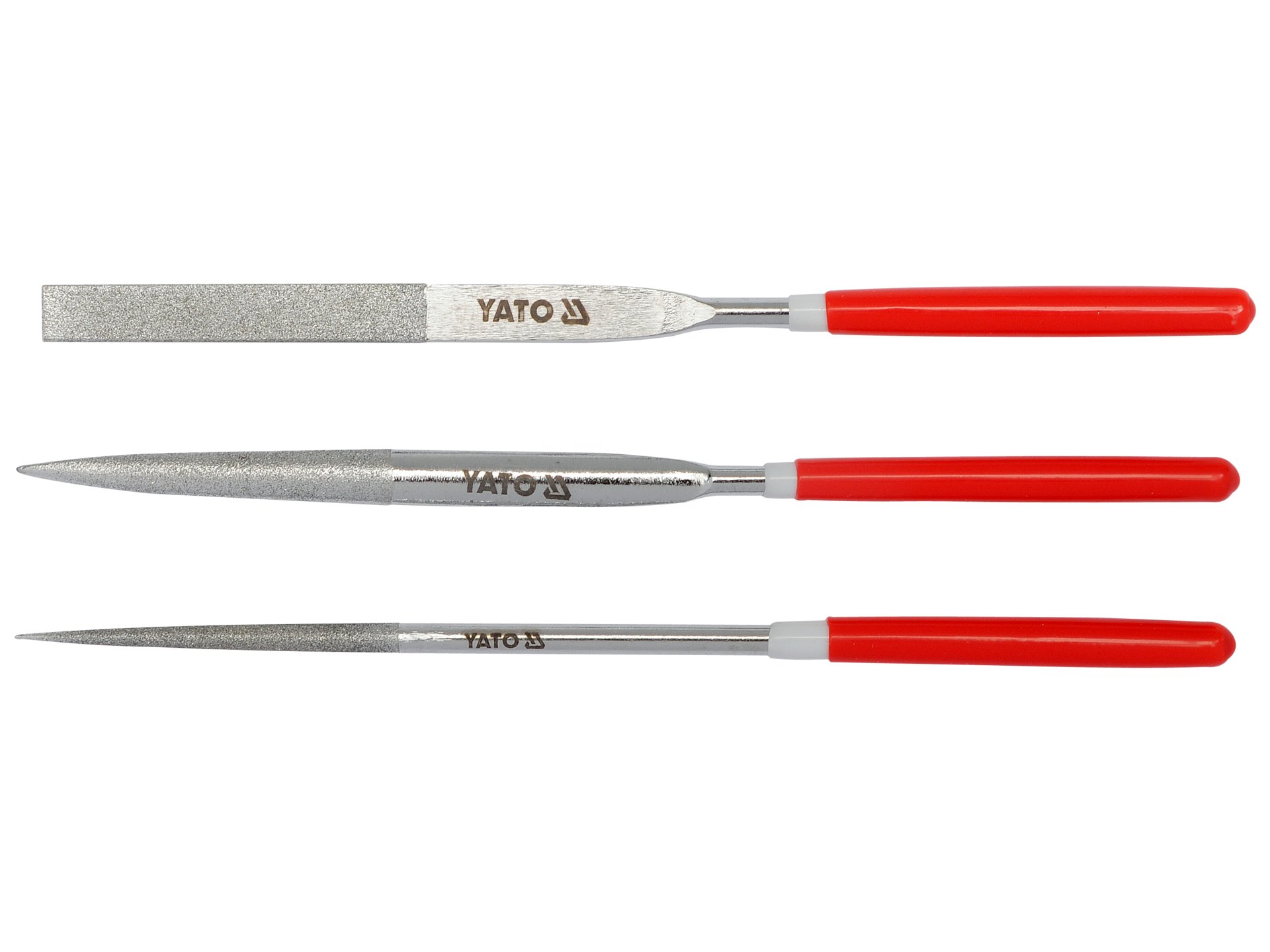 Pilniki iglaki diamentowe YATO zestaw 4x160mm długość nasypu 50mm 3 szt. YT-6150