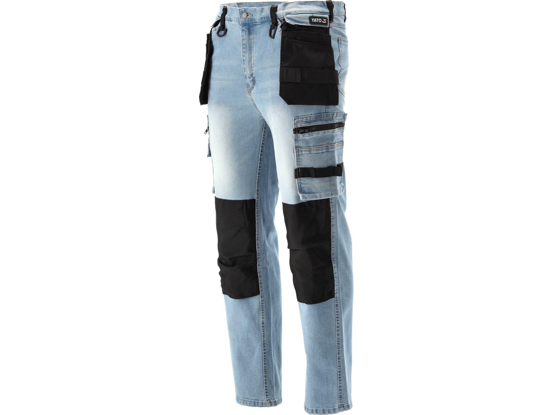 Spodnie robocze YATO monterskie stretch jeans niebieskie rozmiar XL YT-79074