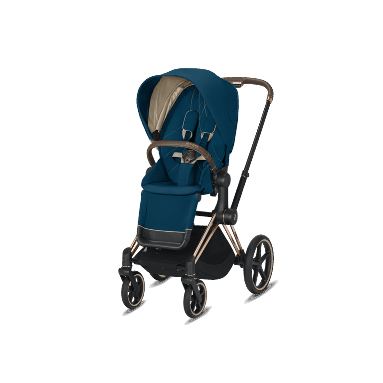 Cybex, Priam 2.0 - wózek spacerowy-Mountain Blue-Matt Black