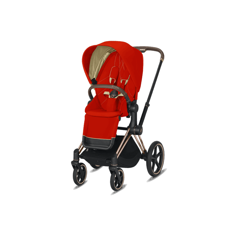 Cybex, Priam 2.0 - wózek spacerowy-Autumn Gold-Chrome z czarną rączką