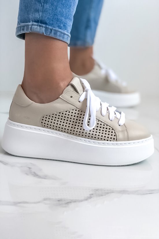 Sneakersy SN41 - 3 Beż groch