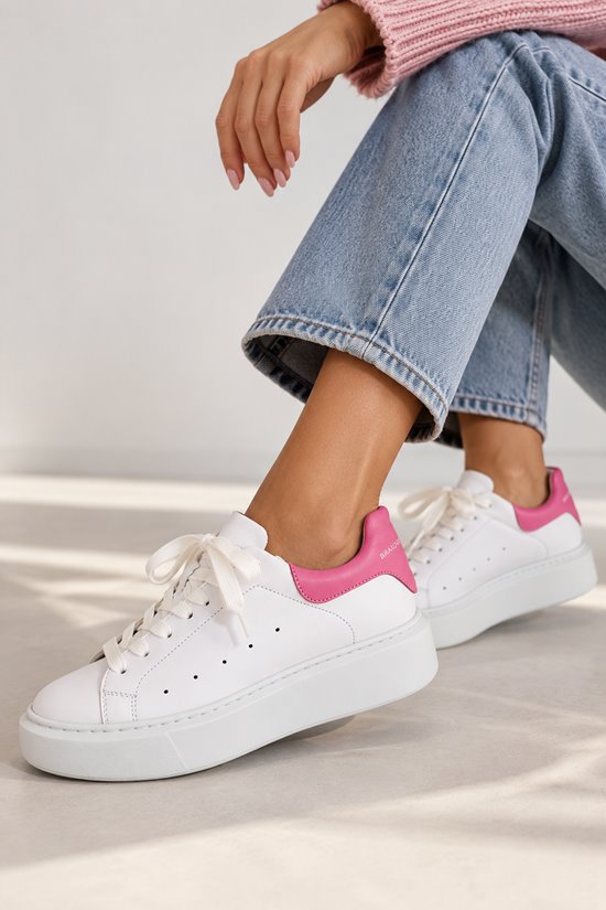 Sneakersy 30 Białe / Pink