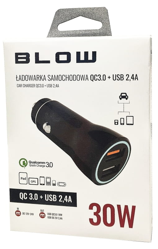 BLOW Ładowarka sam 2xUSB 30W 75-756 G30W - Henryx24