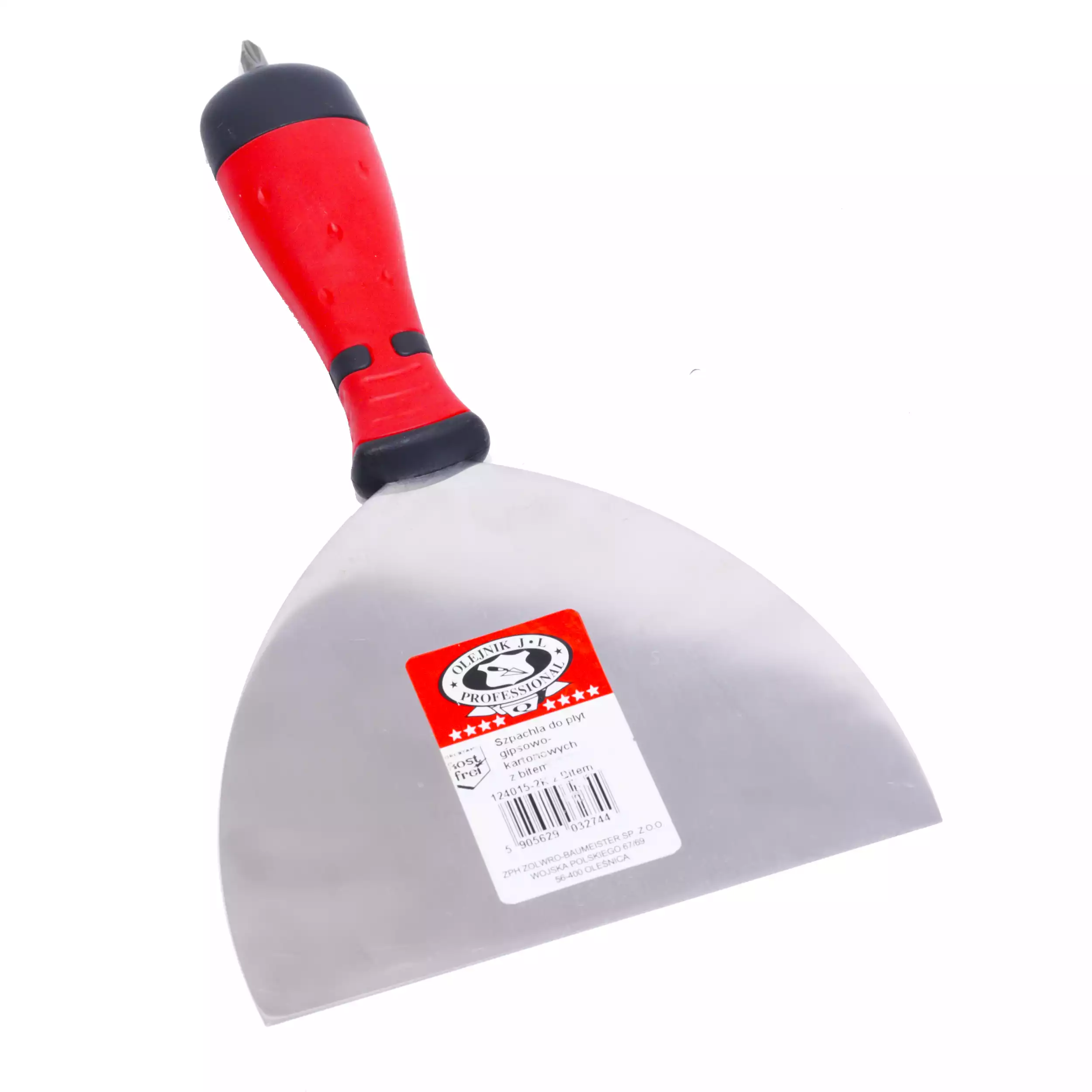 OLEJNIK SZPACHLA SZPACHELKA DO PŁYT GK Z BITEM UCHWYT DWUKOMPONENTOWY 150MM