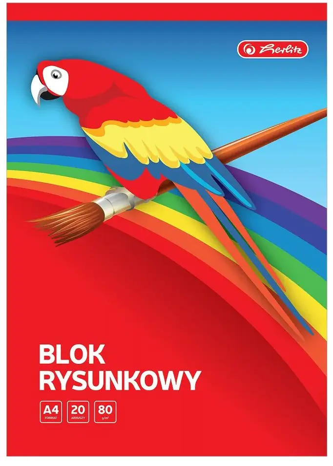 Herlitz blok rysunkowy A4, 20 kartek, biały