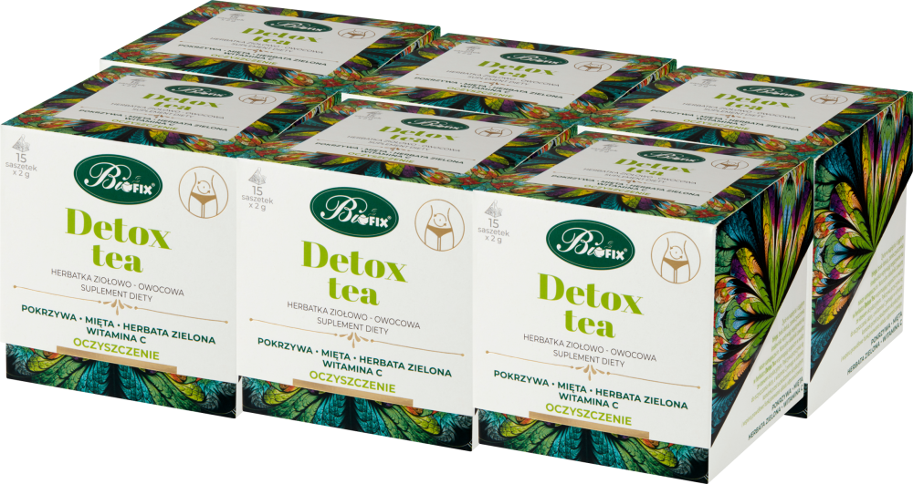 BiFix Detox Tea – herbata oczyszczająca (detoks) w torebkach, 15 x 2 g