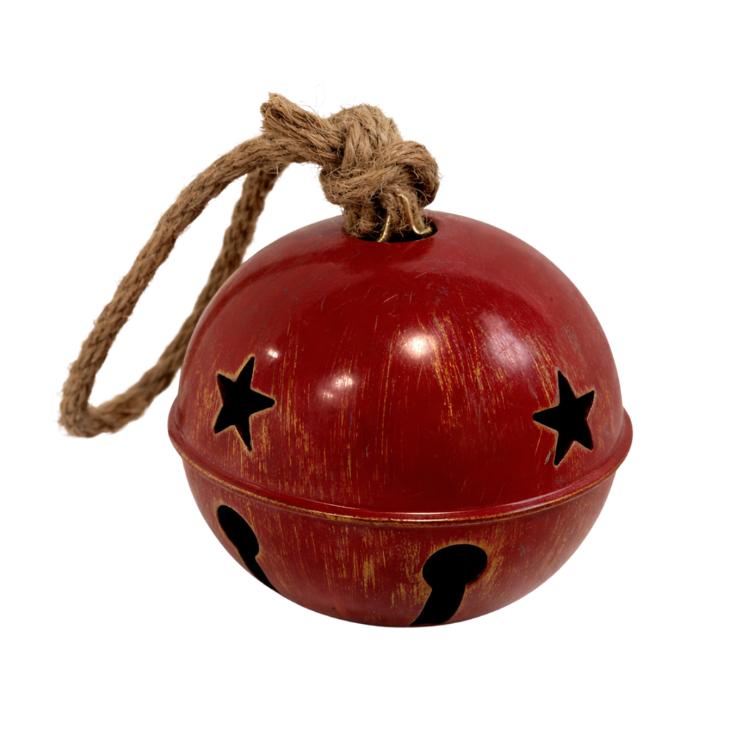 Zawieszka dzwonek janczar metalowy czerwono/złoty 12cm