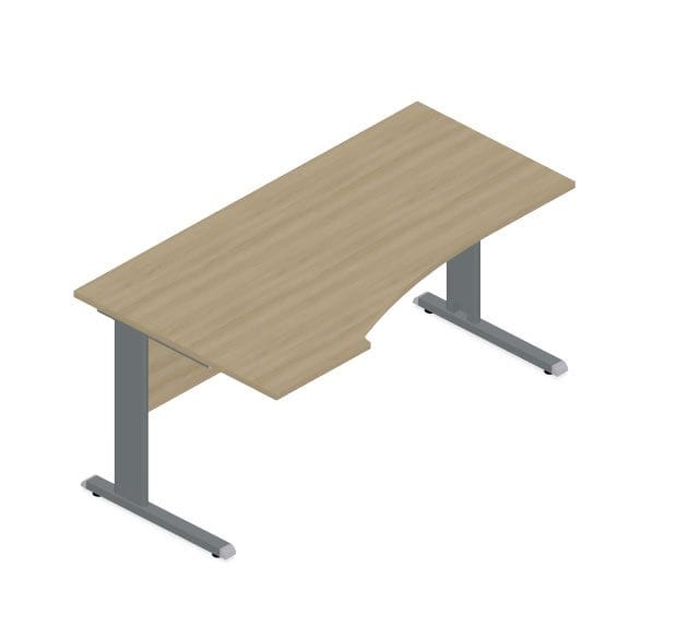HEBE BE06/8 Biurko profilowane lewe 158,5/80x100/74h