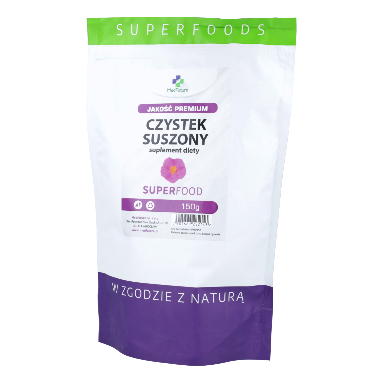 Medfuture czystek suszony, zioła, 150 g
