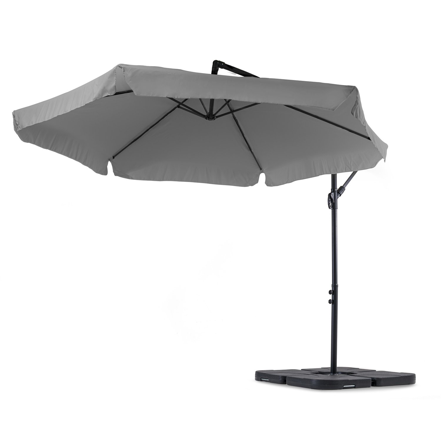 Gartenschirm Empoli mit Bodenplatten - Grau
