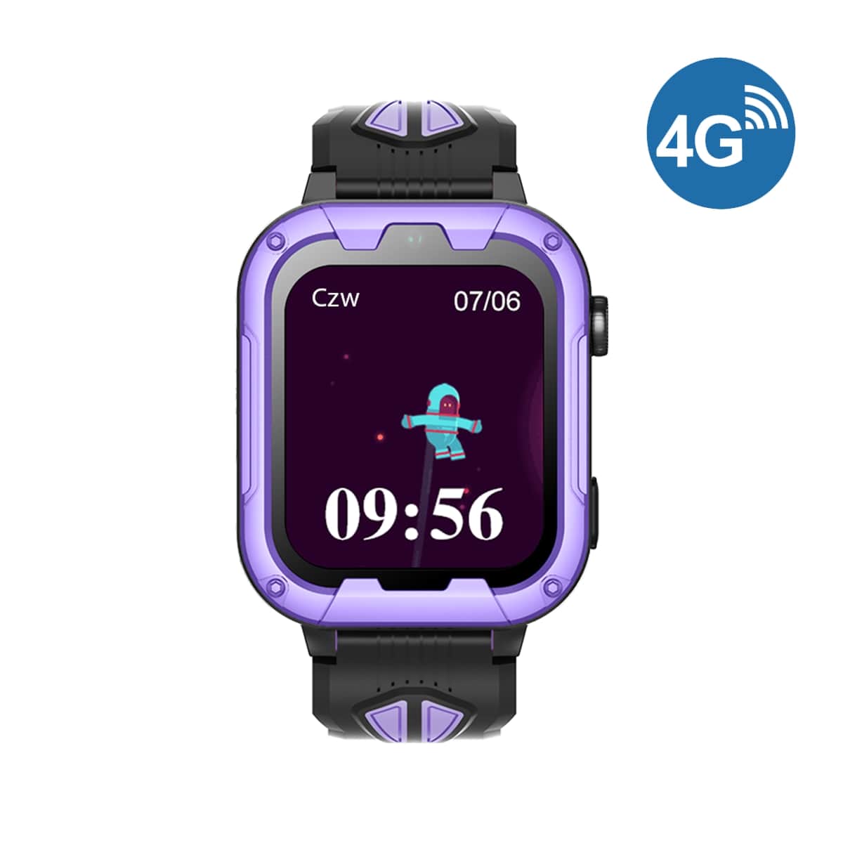 CALMEAN Bravo | smartwatch 4G dla dzieci - Fioletowy